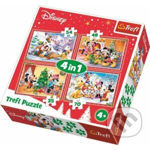 Vánoce u Mickey Mouse 4v1 - Trefl