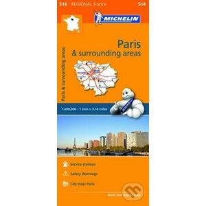 Paris and Surrounding Areas - mapa 514 - Michellin