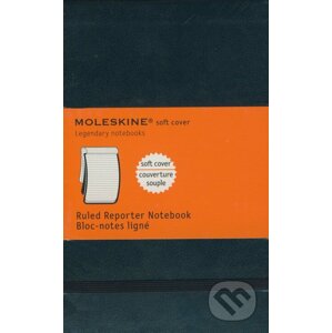 Moleskine - malý linajkový reportérsky zápisník (mäkká čierna väzba) - Moleskine