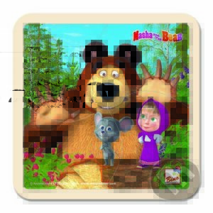 Máša a Medvěd a amliny: Puzzle 4 dílky - Bino