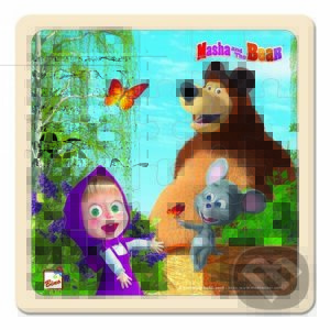 Máša a Medvěd s myškou: Puzzle 20 dílků - Bino