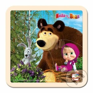 Máša a Medvěd: Puzzle 4 dílky - Bino