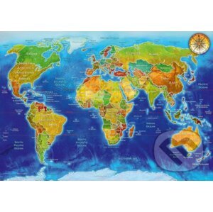 World Geo-Political Map - Bluebird