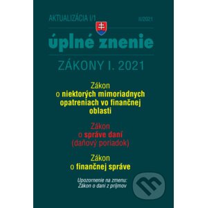 Aktualizácia 2021 I/1 - daňové a účtovné zákony - Poradca s.r.o.