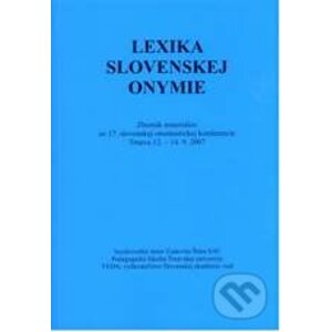 Lexika slovenskej onymie - VEDA