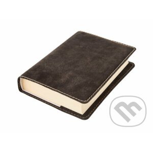 Obal na knihu Klasik: Hnědá tmavá semiš XL - Obaly na knihy