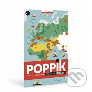 Samolepkový plagát Mapa sveta - Poppik