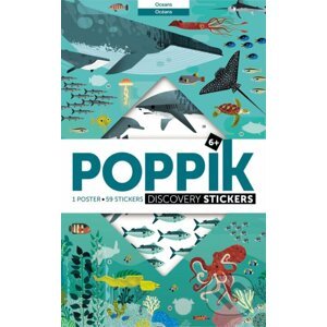 OCEÁNY- vzdelávací samolepkový plagát - Poppik