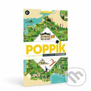FRANCÚZSKO - vzdelávací samolepkový plagát - Poppik