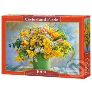 Spring Flowers in Green Vase - Castorland