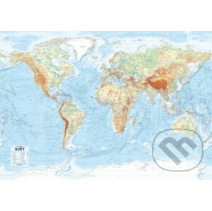 Svět - nástěnná obecně zeměpisná mapa 1 : 21 000 000 - Kartografie Praha
