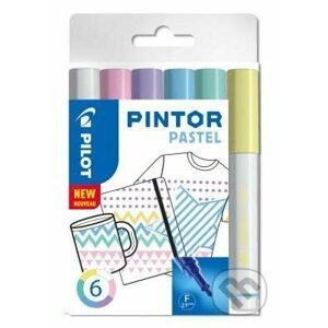 Sada 6 kusov akrylových popisovačov Pintor, (M) stredné, mix pastelových farieb - PILOT