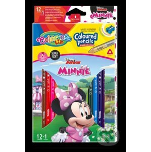 Colorino Disney Junior Minnie - pastelky trojhranné 12 barev + ořezávátko - Colorino