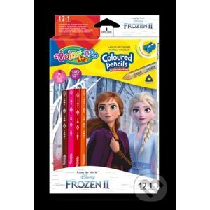 Colorino Disney Frozen - pastelky trojhranné 12 barev + ořezávátko - Colorino