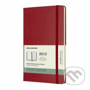 Moleskine Zápisník plánovací 2021-2022 červený L, tvrdý - Moleskine