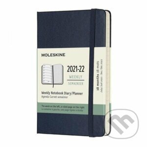 Moleskine Zápisník plánovací 2021-2022 modrý S, tvrdý - Moleskine