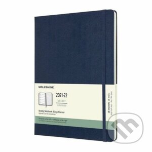 Moleskine Zápisník plánovací 2021-2022 modrý XL, tvrdý - Moleskine