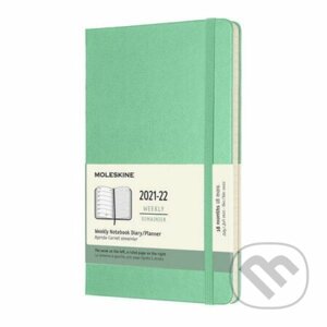 Moleskine Zápisník plánovací 2021-2022 zelený L, tvrdý - Moleskine