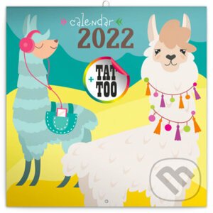 Poznámkový nástěnný kalendář "calendar" 2022 - Šťastné lamy - Presco Group